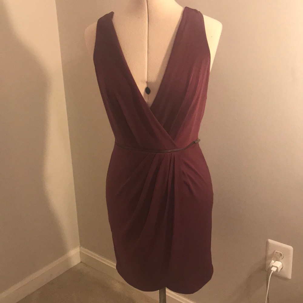 BCBG WINE SASSY DRESS